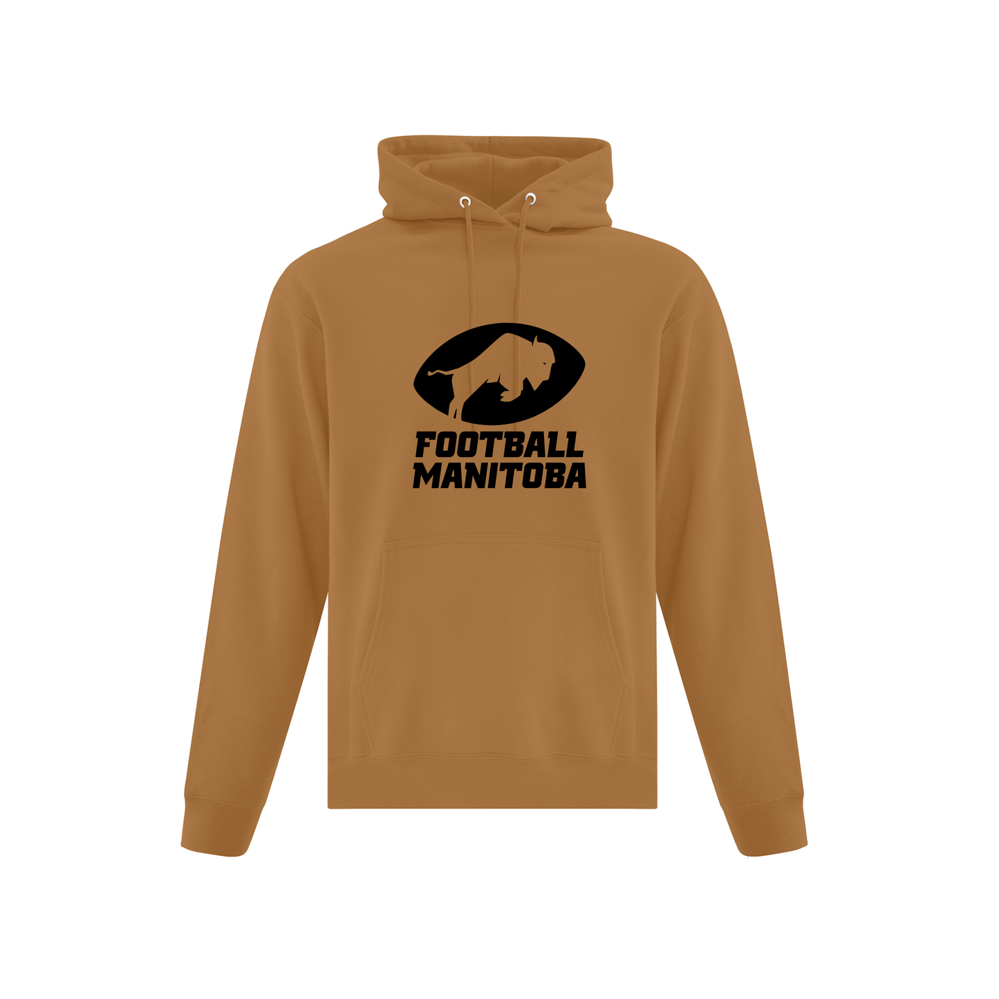 Football Manitoba (Black Logo) Regular Adult Hoodie
