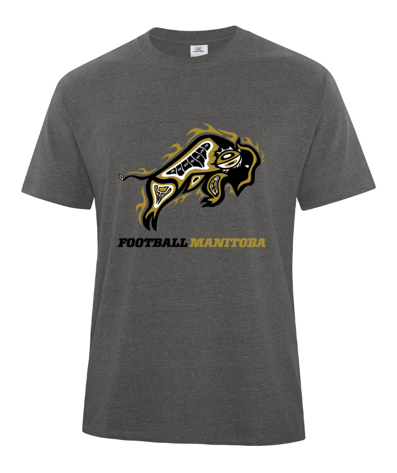 Football Manitoba Indigenous Bison Earth Wash Youth T-Shirt