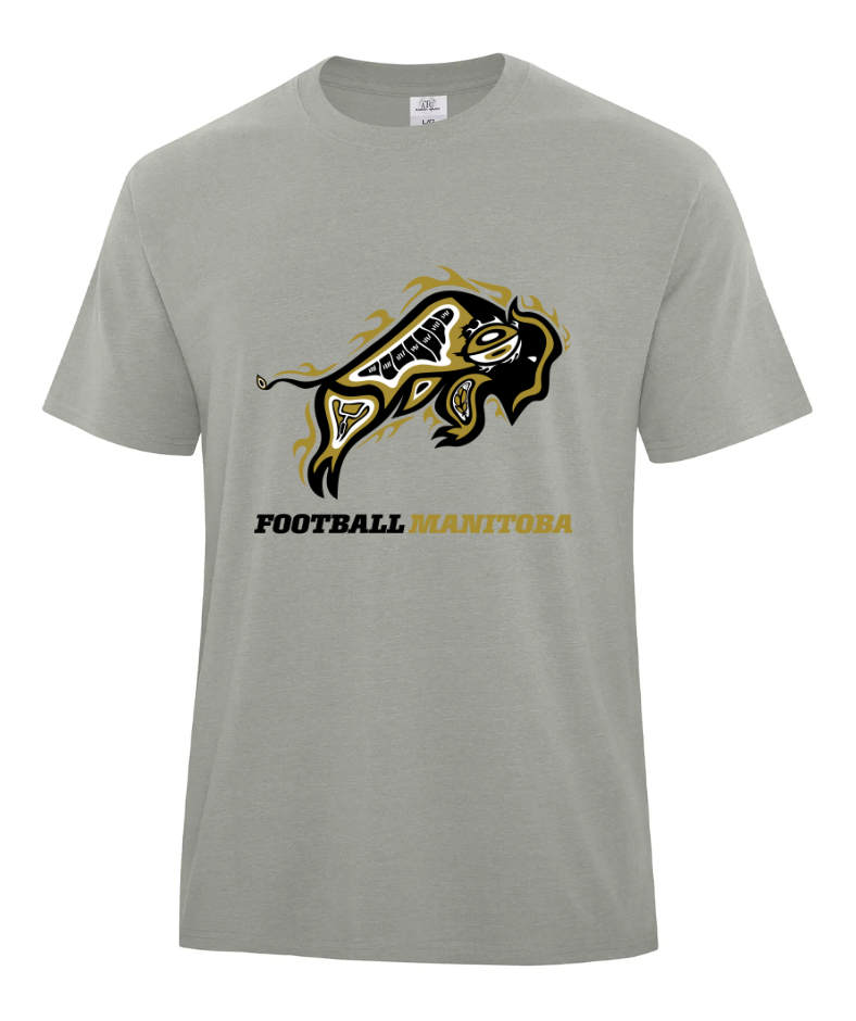 Football Manitoba Indigenous Bison Earth Wash Youth T-Shirt