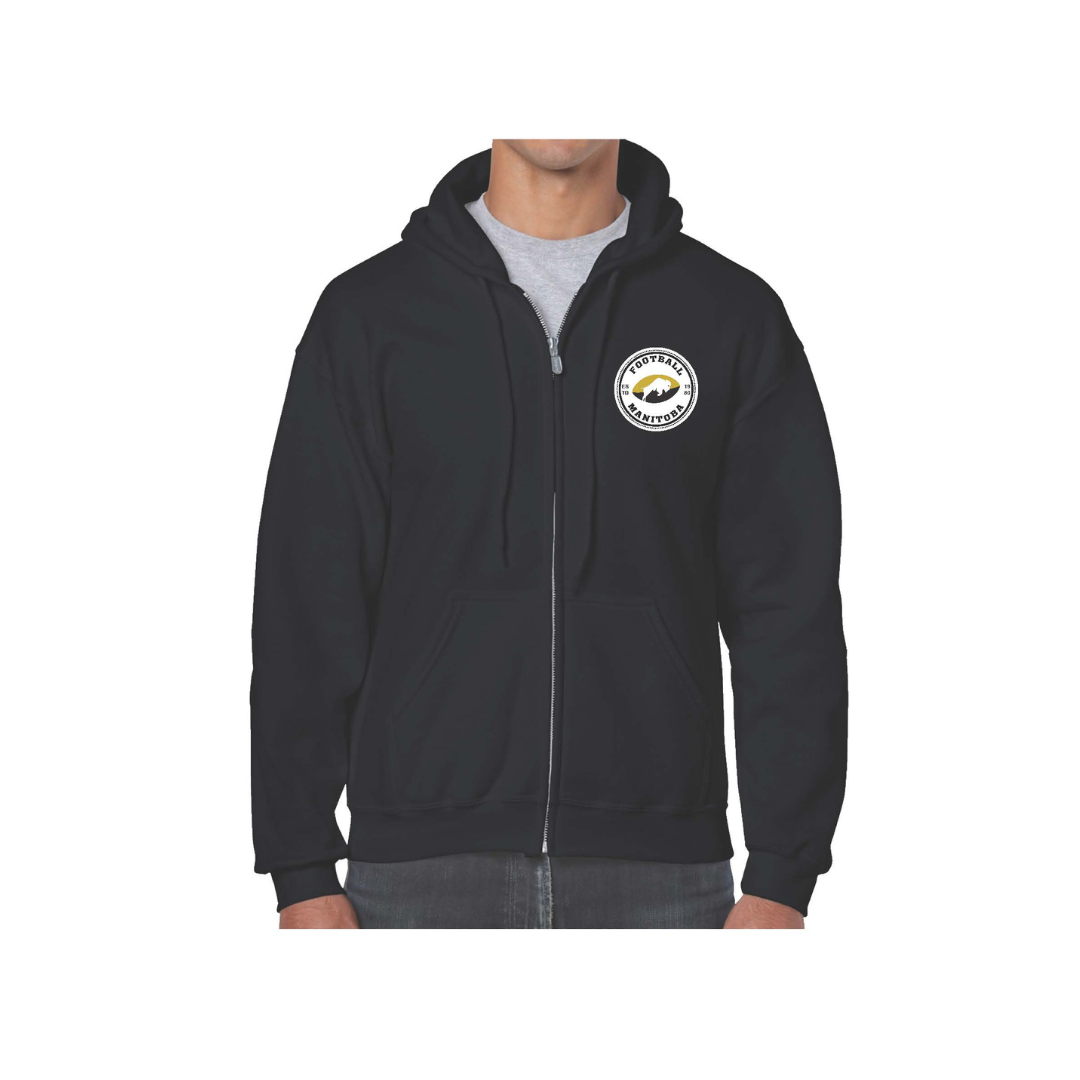 Football Manitoba EST. 1980 Full Zip Adult Hoodie