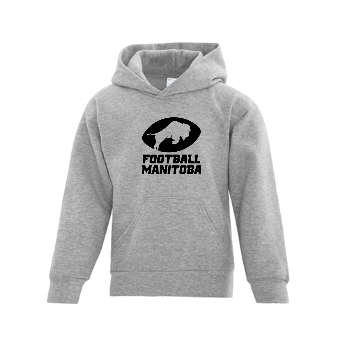 Football Manitoba (Black Logo) Regular Adult Hoodie