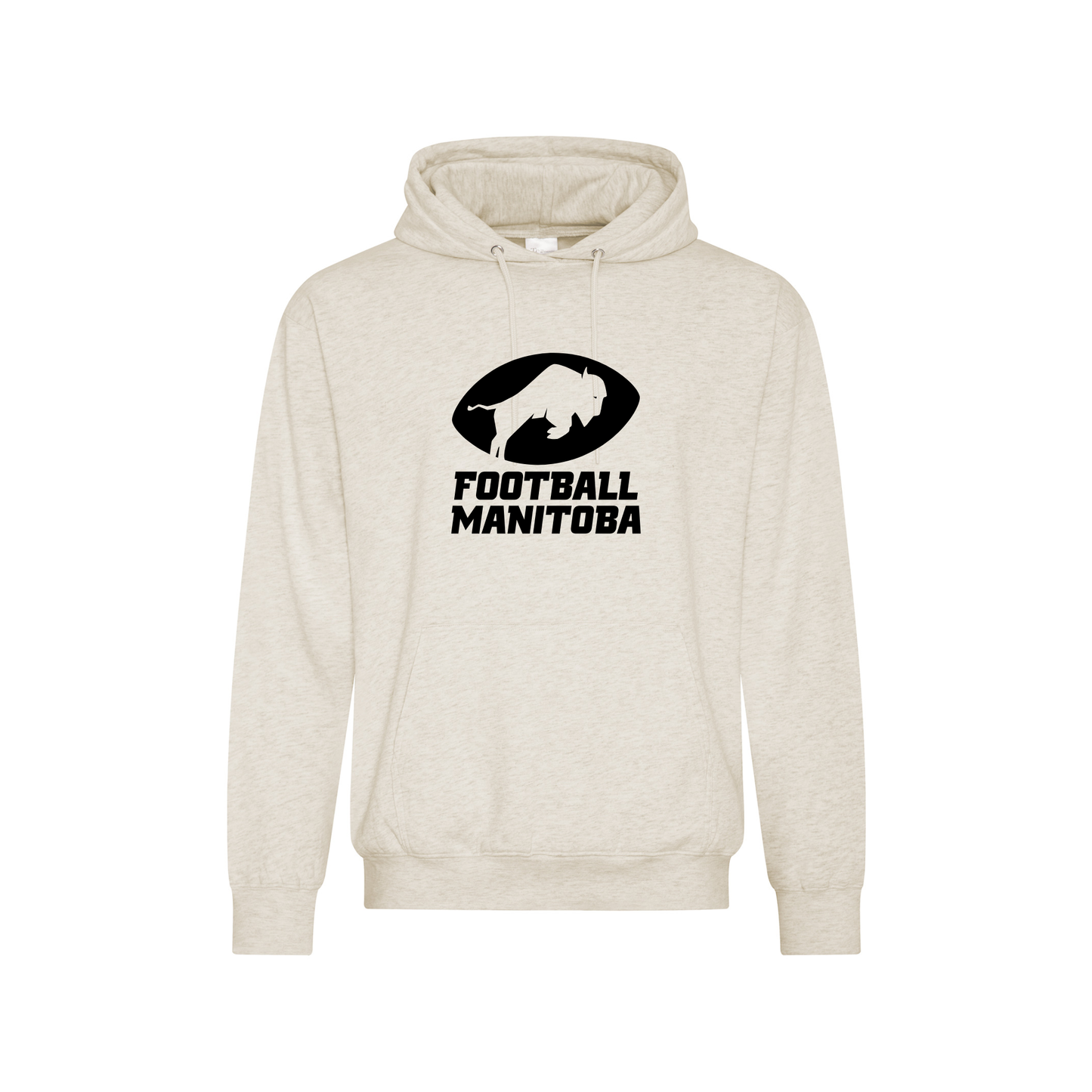 Football Manitoba (Black Logo) Regular Adult Hoodie