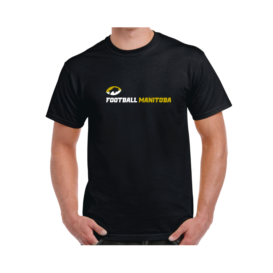 Football Manitoba DriFit Adult T-Shirt - Horizontal Logo