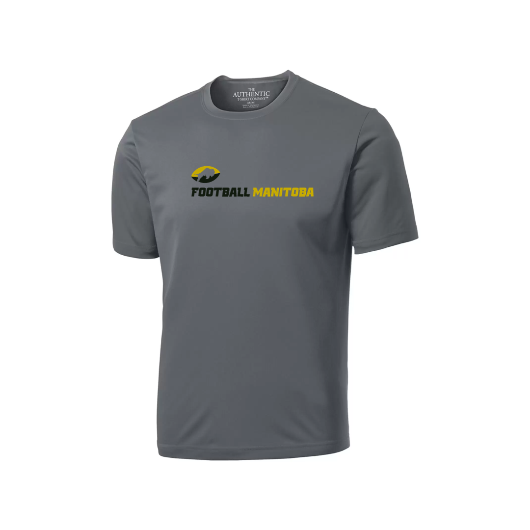 Football Manitoba DriFit Adult T-Shirt - Horizontal Logo