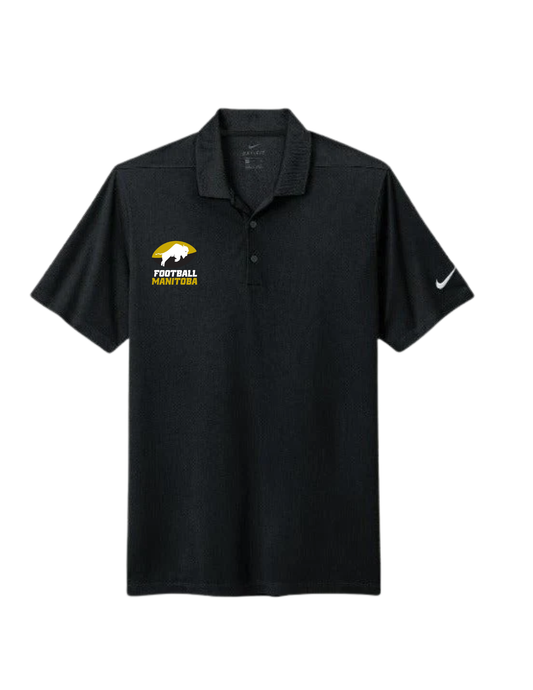 Football Manitoba Black Nike Polo